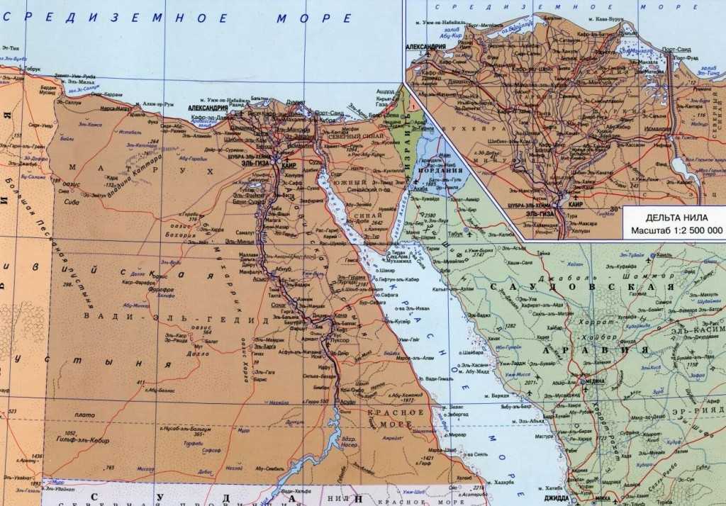 Карта египта на русском — курорты, города, аэропорты