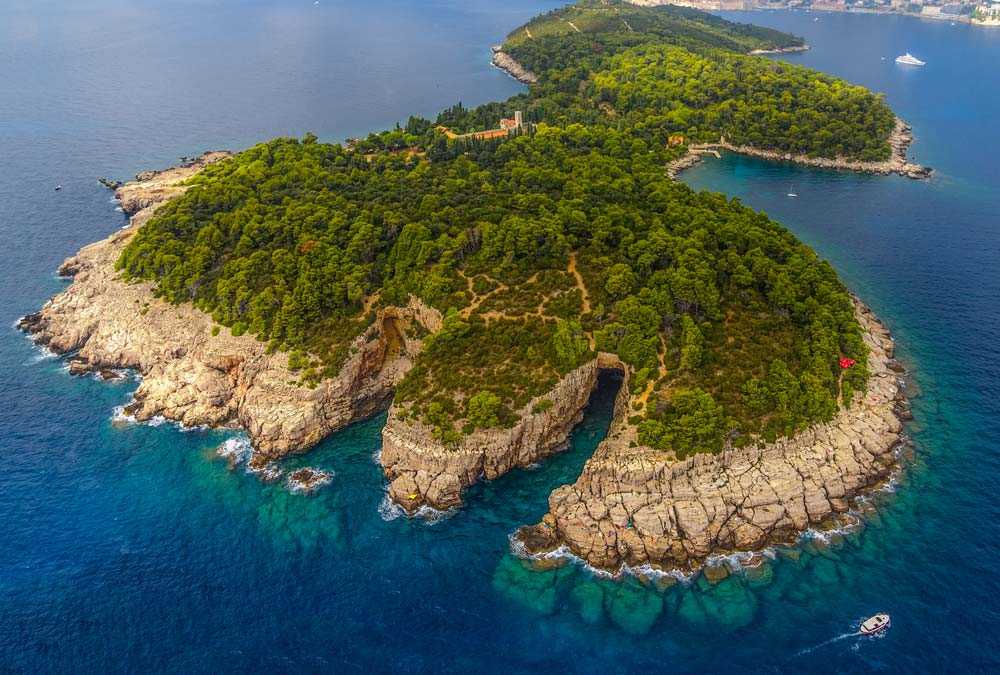 Пляж на острове локрум возле дубровника  путеводитель по хорватии в 2021 году