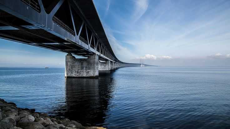 Эресуннский мост-тоннель от мальме до копенгагена