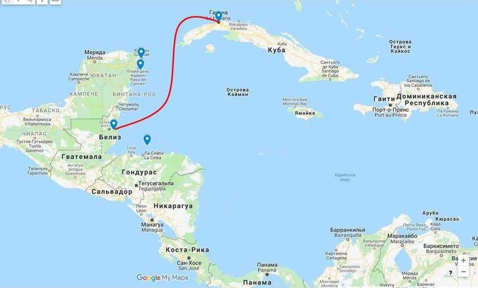 Доминиканская республика на карте мира на русском языке, карта курортов