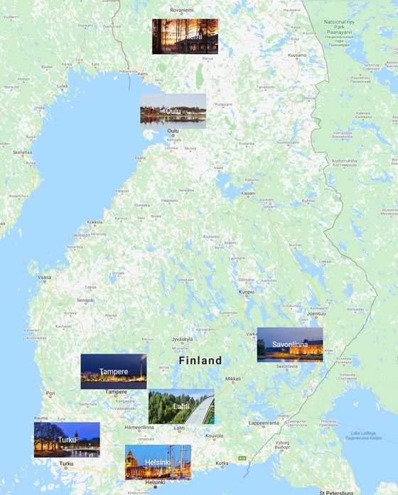 Города финляндии недалеко от границы с россией, ближайший город финляндии к санкт-петербургу