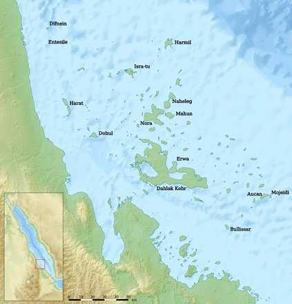 Узнай где находится Архипелаг Дахлаг на карте Эритреи (С описанием и фотографиями). Архипелаг Дахлаг со спутника