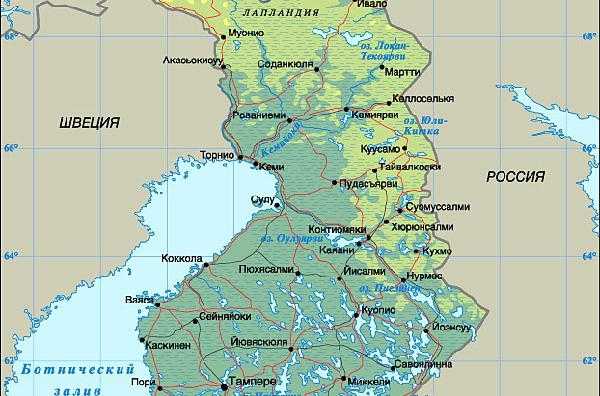Карты финляндии. подробная карта финляндии на русском языке с курортами и отелями
