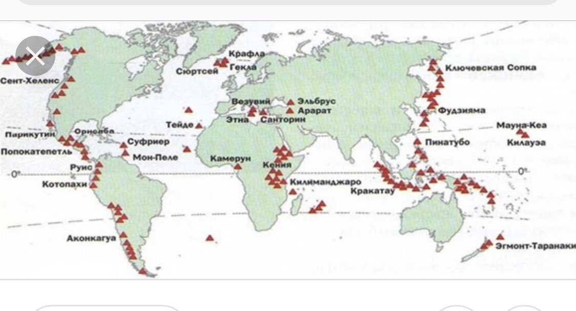 Действующие вулканы на карте мира с названиями — inturist