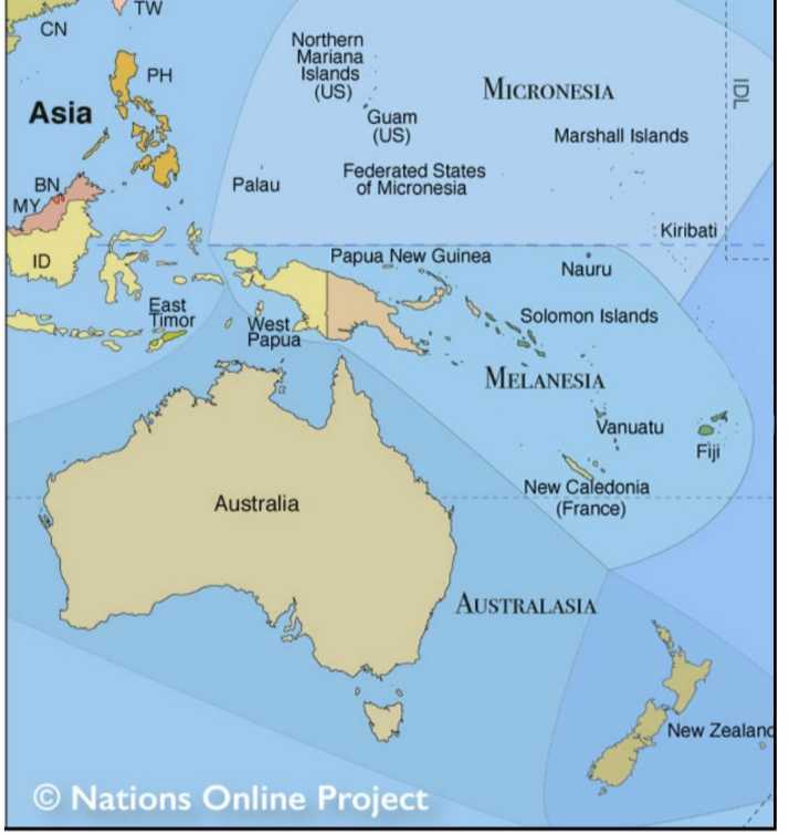 Фиджи где находится - на карте мира, остров в какой стране, море