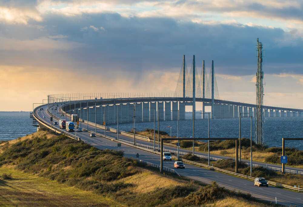 Эресуннский мост-тоннель от мальме до копенгагена