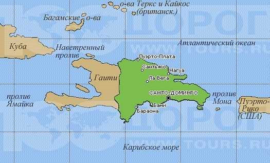 Карта доминиканской республики с городами на спутниковой карте онлайн