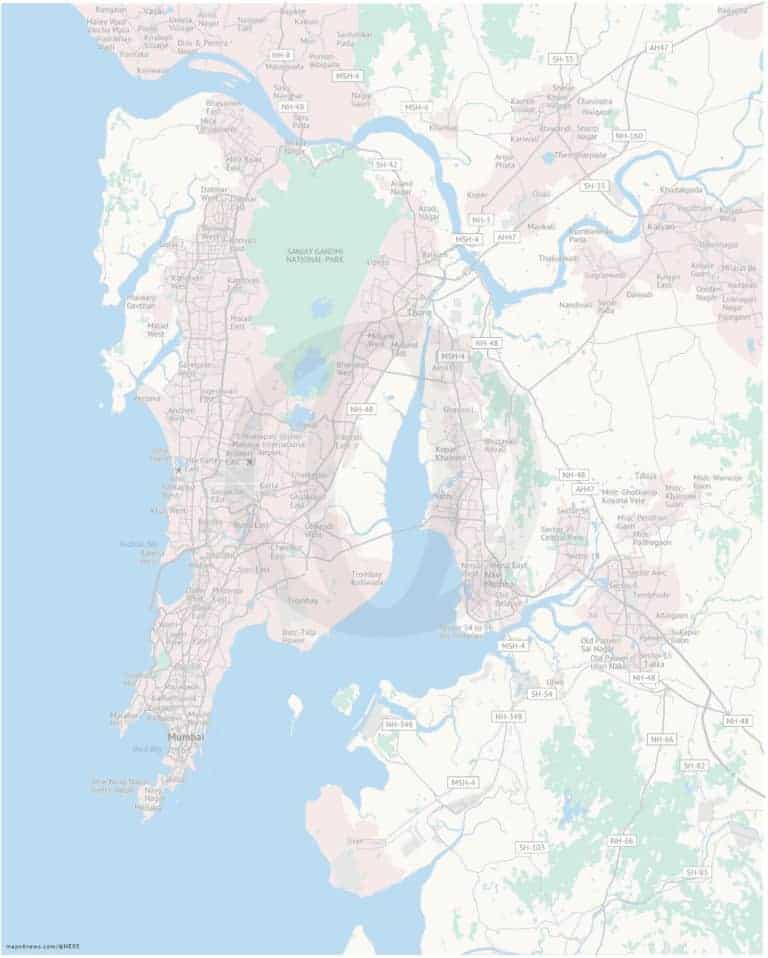 Карта мумбаи, индия