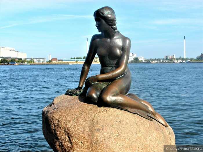 Бронзовая статуя русалочка (дания, копенгаген)