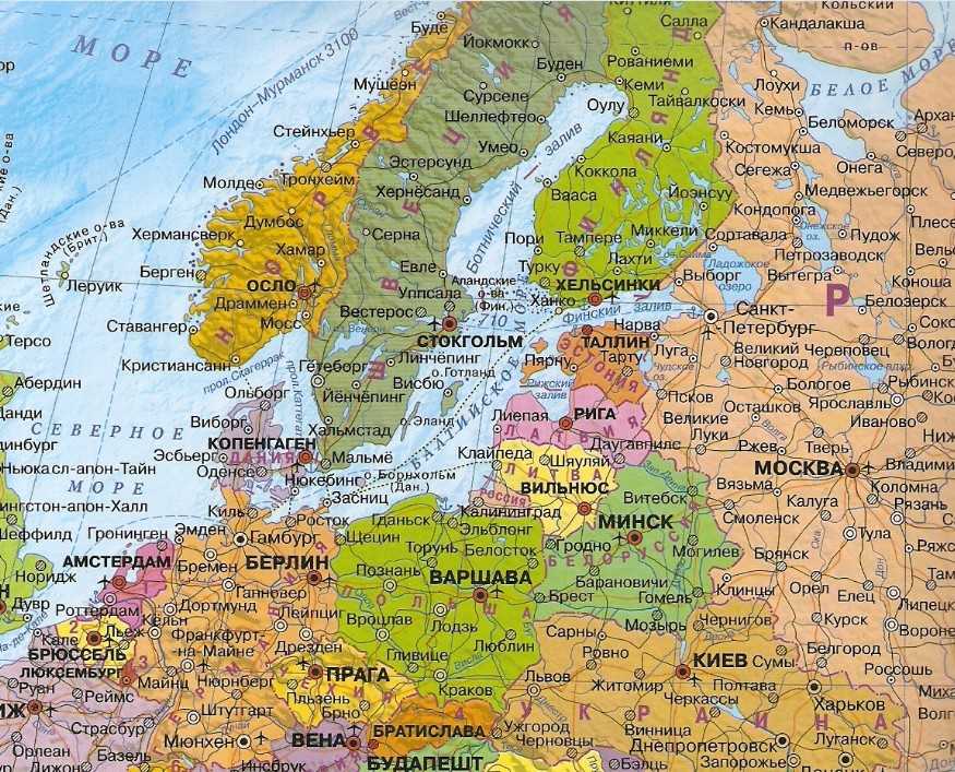 Карта восточной финляндии, финляндия
