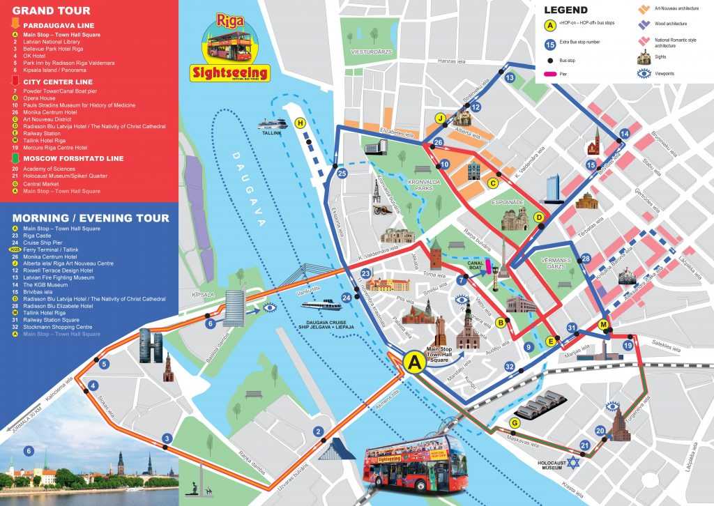 Карта города таллинн - путеводитель для туристов