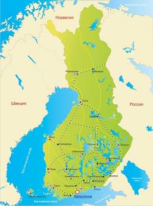 Карта финляндии, подробная на русском языке на туристер.ру
