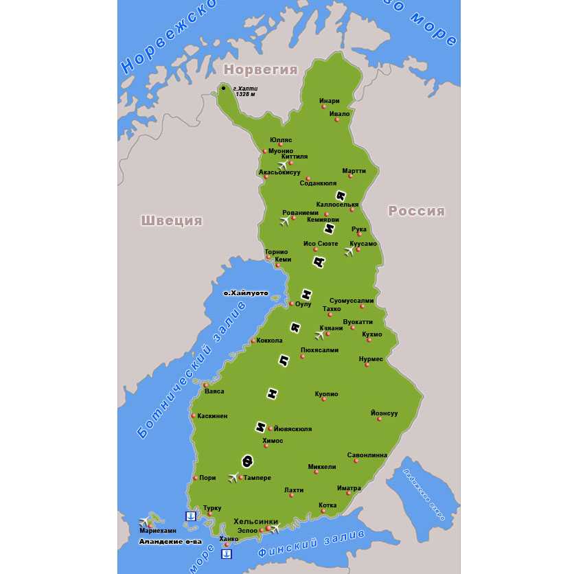Где находится финляндия на карте мира?