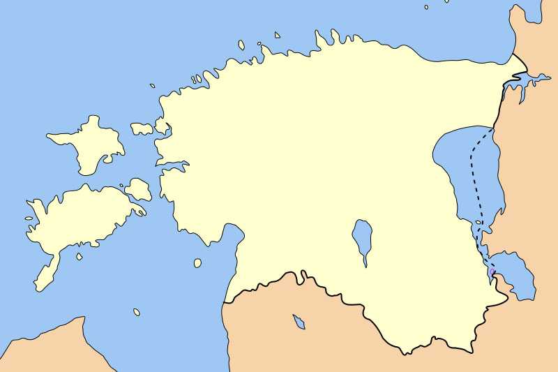 Эстония на карте на русском языке с городами подробно