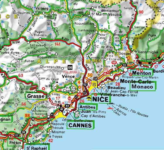 Узнай где находится Лазурный берег на карте Франции (С описанием и фотографиями). Лазурный берег со спутника