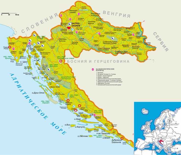 Карты загреб (хорватия). подробная карта загреб на русском языке с отелями и достопримечательностями