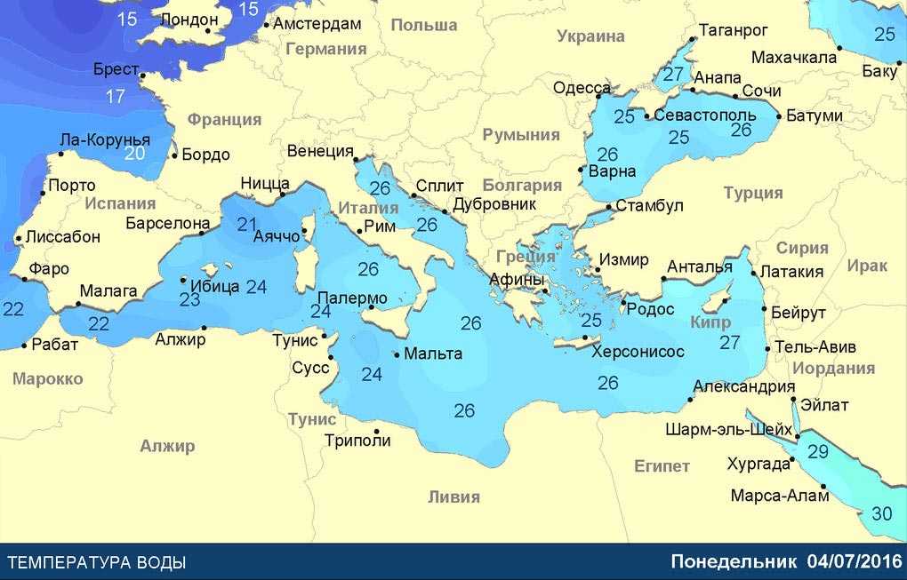 Средиземное море на карте мира — где находится, какие страны омывает?