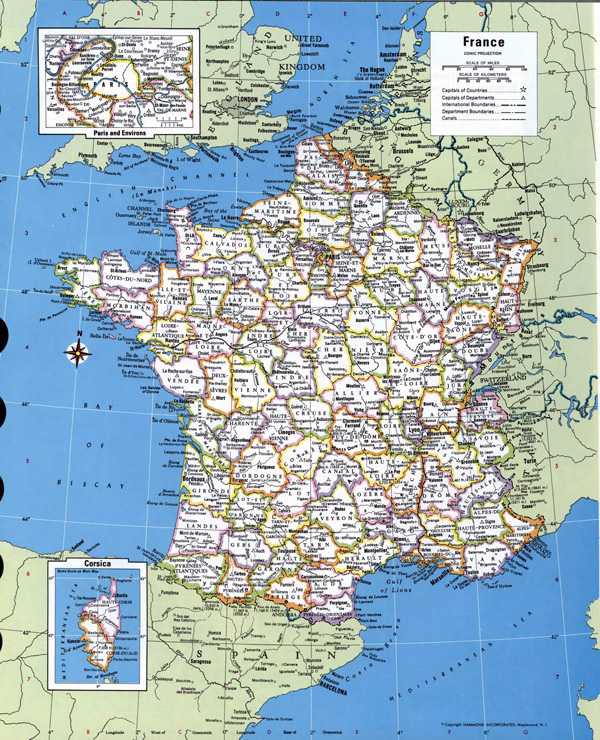 Карта франции