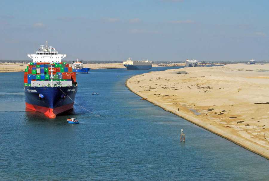 Суэцкий канал и залив — египет — планета земля