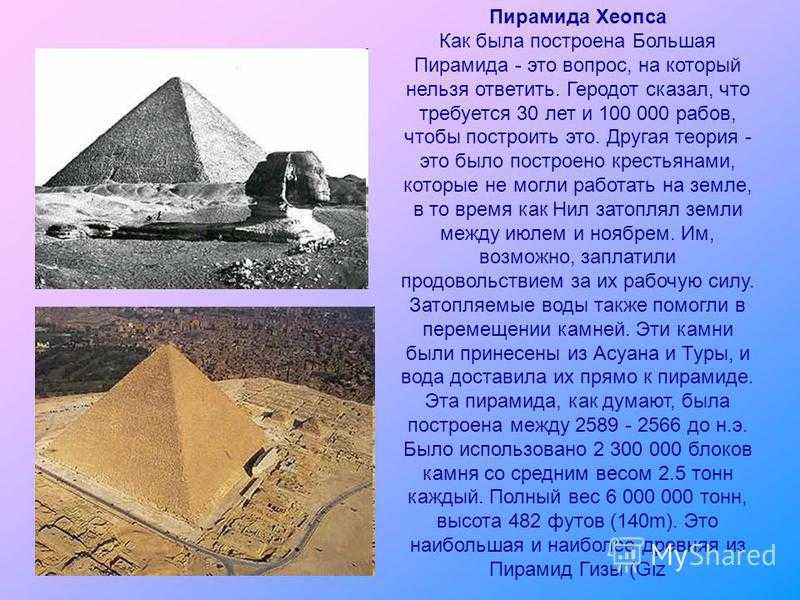Раскрыта тысячелетняя тайна пирамиды хеопса