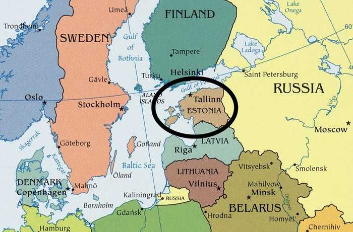 Карта эстонии на русском языке
