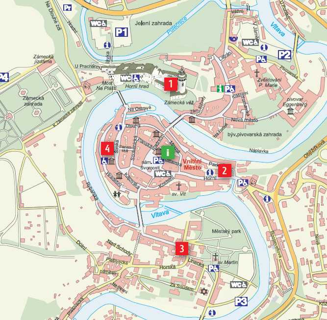 Карта чески-крумлова на русском языке — туристер.ру
