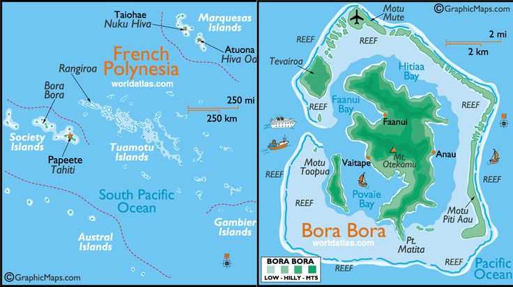 Узнай где находится Остров Бора-Бора на карте Французской Полинезии (С описанием и фотографиями). Остров Бора-Бора со спутника