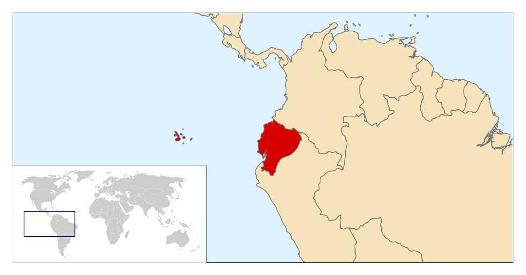 Подробная карта эквадора
