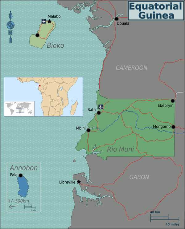 География экваториальной гвинеи - geography of equatorial guinea