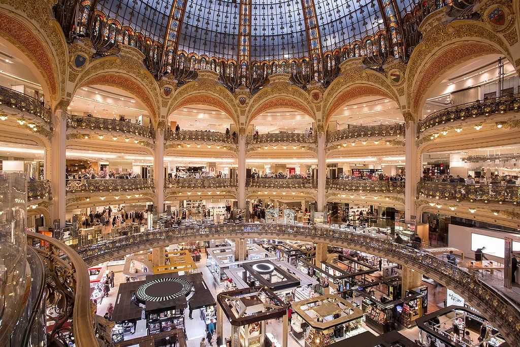 Galeries lafayette: все о главном торговом центре парижа